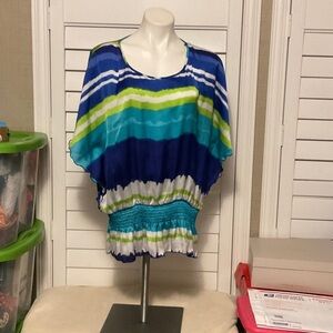 Signature by Larry Levine Multicolor Striped Blouse